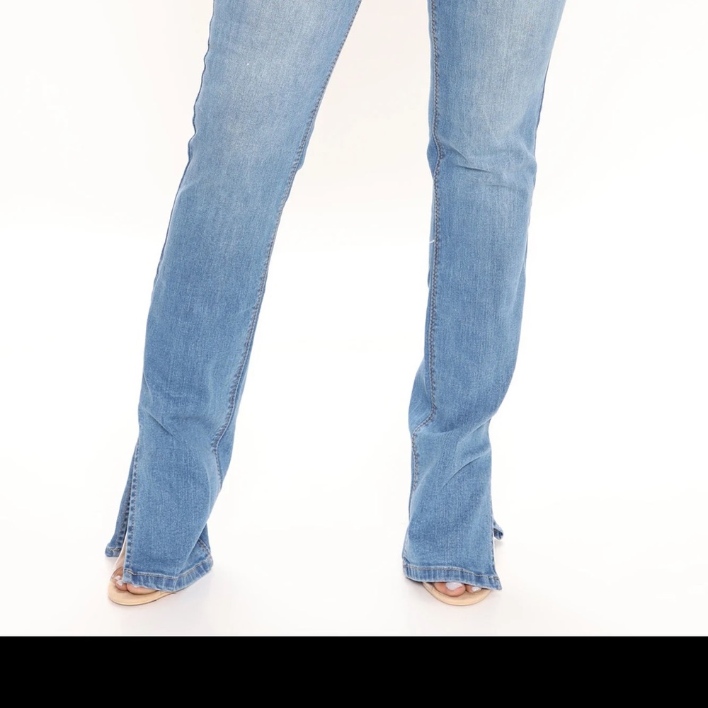 Jeans with split on ends
